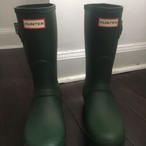 Green Hunter short boots size 8